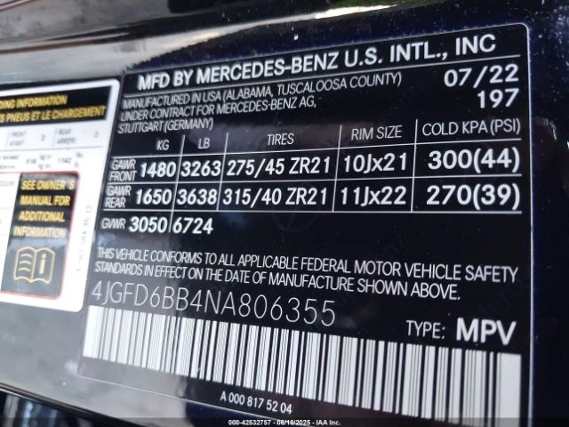 2022 MERCEDES-BENZ AMG GLE 53 COUPE 4JGFD6BB4NA806355 Photo 8