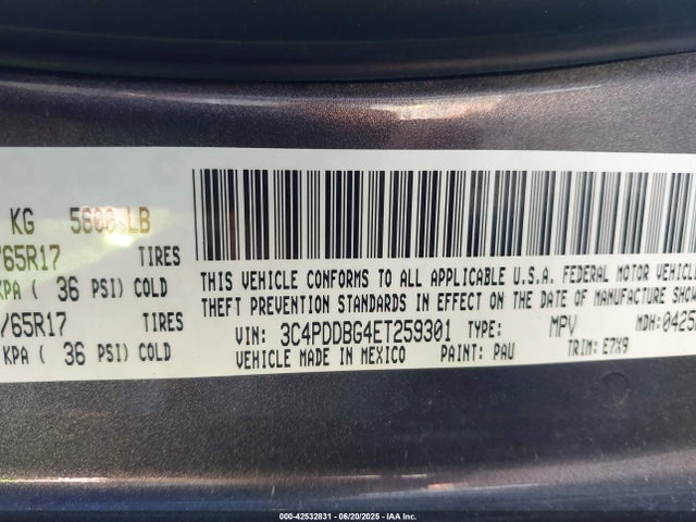 3C4PDDBG4ET259301 Dodge 2014
