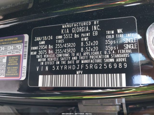 5XYRHDJF5RG256989 KIA t-gdi theta-iii