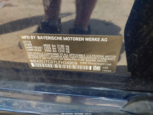 2020 BMW 3 SERIES WBA5U7C07LFH34909 Photo 8