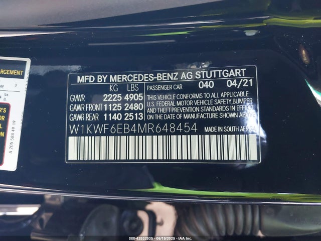 Mercedes-Benz m276 2021 W1KWF6EB4MR648454 Image 9