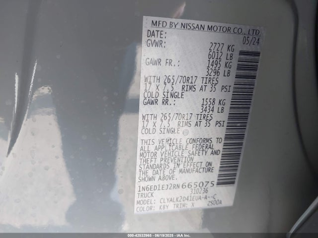 Nissan Frontier 2024 1N6ED1EJ2RN665075 Image 25