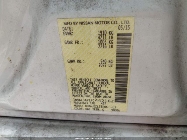 1N4AL3AP1FC442162 Nissan 2015