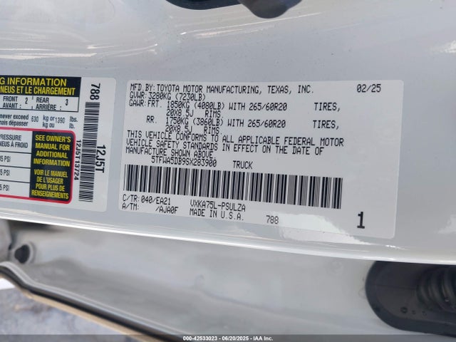 5TFWA5DB9SX283900 Toyota v35a-fts