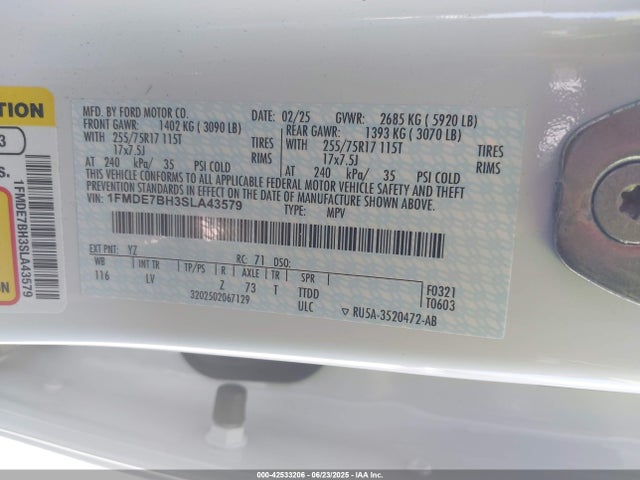 Ford ecoboost 2025 1FMDE7BH3SLA43579 Image 25
