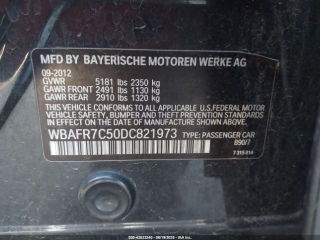 2013 BMW 535I WBAFR7C50DC821973 Photo 8