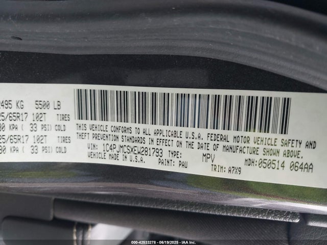 Jeep 2014 2014 1C4PJMCSXEW281793 Image 9
