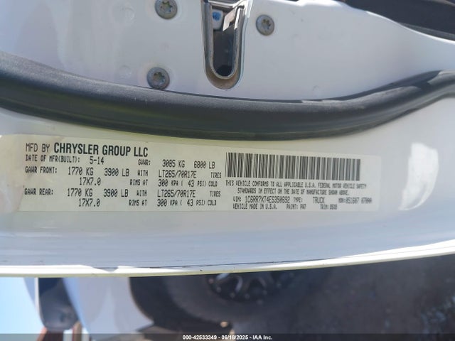 RAM 1500 2014 1C6RR7XT4ES350692 Image 9