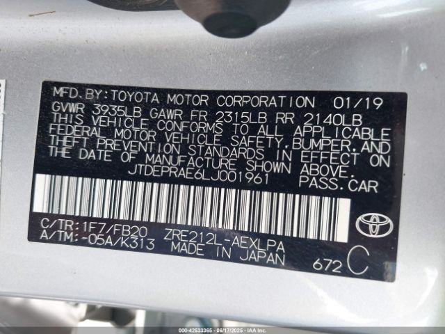 2020 TOYOTA COROLLA JTDEPRAE6LJ001961 Photo 8
