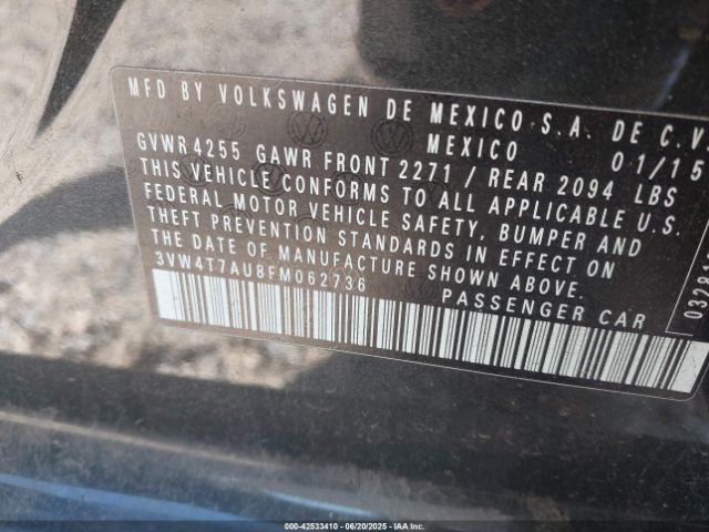 2015 VOLKSWAGEN GOLF GTI 3VW4T7AU8FM062736 Photo 8