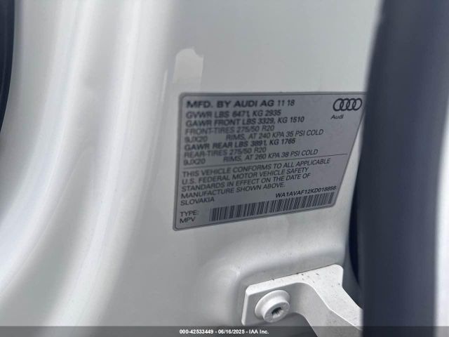 2019 AUDI Q8 WA1AVAF12KD018856 Photo 8