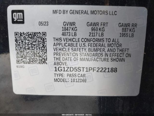 2023 CHEVROLET MALIBU 1G1ZD5ST1PF222188 Photo 8