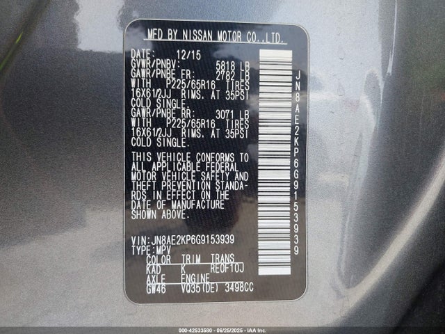 JN8AE2KP6G9153939 Nissan 2016