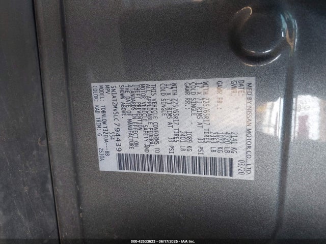 5N1AT2MV5LC794439 Nissan 2020