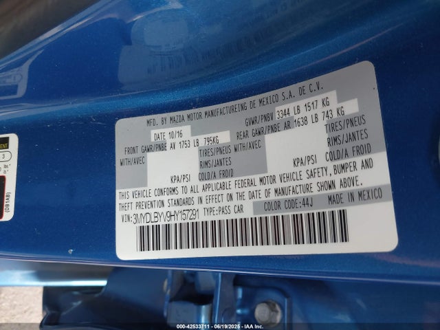 3MYDLBYV9HY157291 Toyota p5v