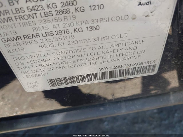 2017 AUDI Q5 WA1L2AFPXHA061969 Photo 8