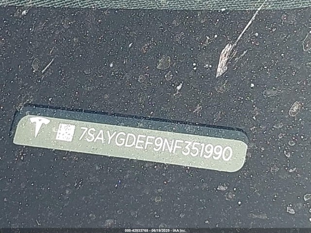 2022 TESLA MODEL Y 7SAYGDEF9NF351990 Photo 8