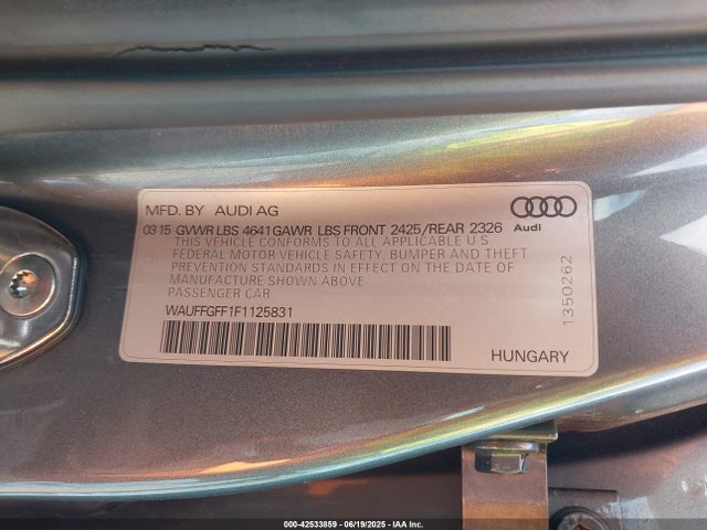 Audi 2015 2015 WAUFFGFF1F1125831 Image 9