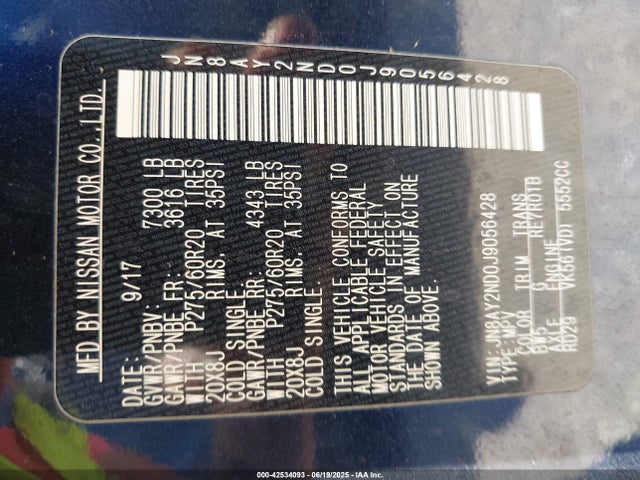 Nissan 2018 2018 JN8AY2ND0J9056428 Image 9
