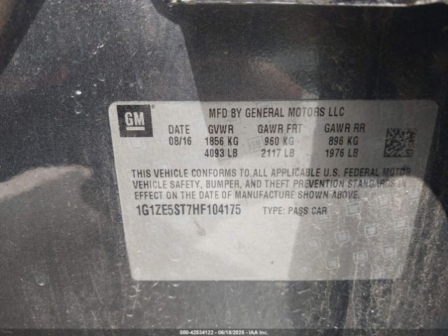 1G1ZE5ST7HF104175 Chevrolet lfv - di: direct injection, vvt: variable valve timing, gen 1