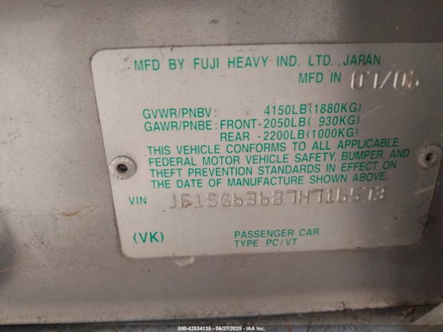 2007 SUBARU FORESTER JF1SG63687H716573 Photo 8