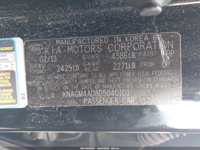 2013 KIA OPTIMA HYBRID KNAGM4AD8D5040103 Photo 8