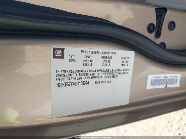 2005 CADILLAC DEVILLE 1G6KE57Y45U139344 Photo 8
