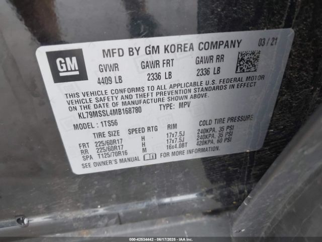 2021 CHEVROLET TRAILBLAZER KL79MSSL4MB168780 Photo 8