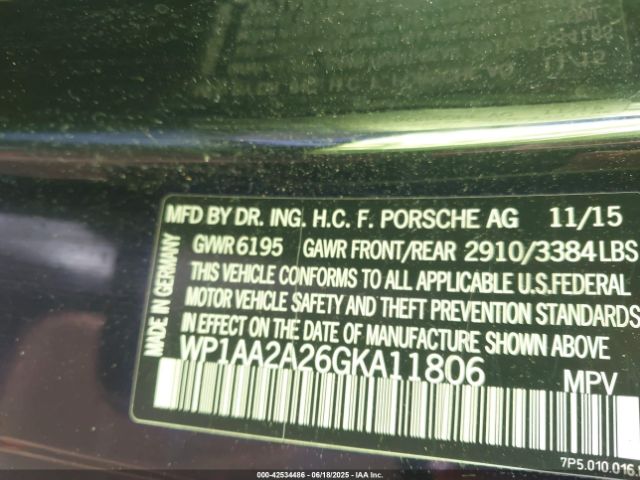 2016 PORSCHE CAYENNE WP1AA2A26GKA11806 Photo 8