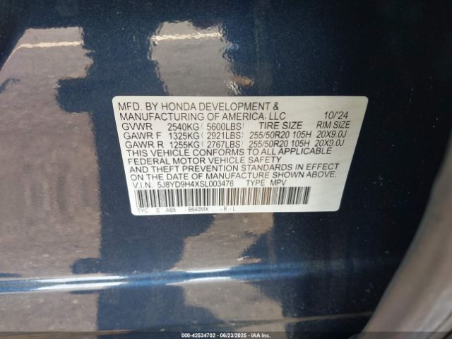 2025 ACURA MDX 5J8YD9H4XSL003476 Photo 8