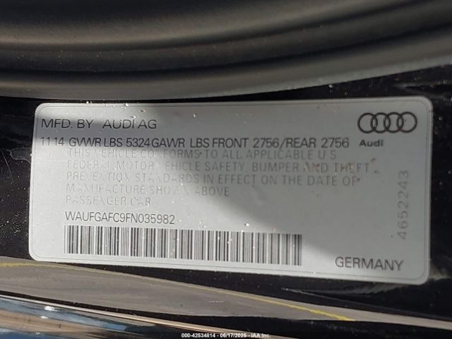 2015 AUDI A6 WAUFGAFC9FN035982 Photo 8