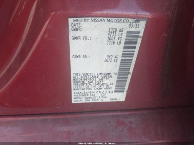 2015 NISSAN ALTIMA 1N4AL3AP1FC287130 Photo 8
