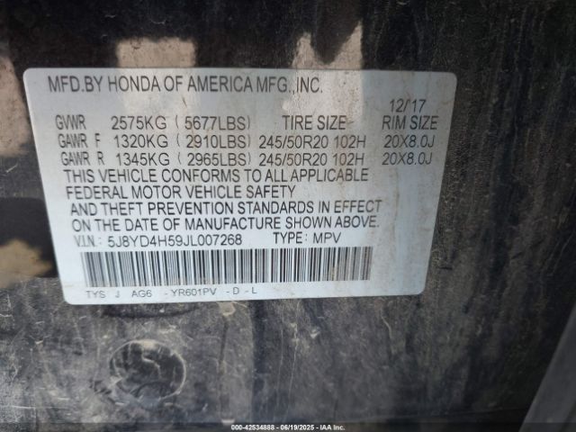 2018 ACURA MDX 5J8YD4H59JL007268 Photo 8