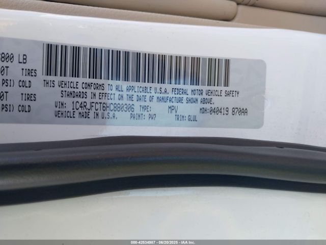 2017 JEEP GRAND CHEROKEE 1C4RJFCT6HC880306 Photo 8