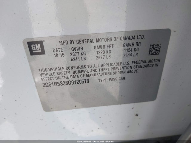2016 CADILLAC XTS 2G61R5S36G9120578 Photo 8