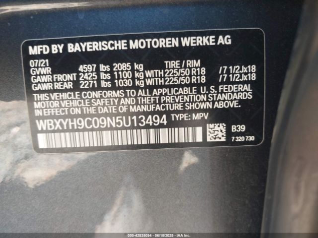 2022 BMW X2 WBXYH9C09N5U13494 Photo 8