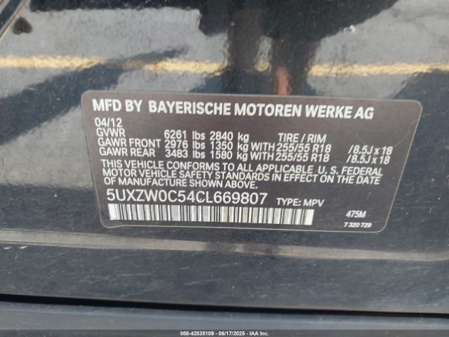 2012 BMW X5 5UXZW0C54CL669807 Photo 8