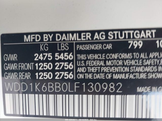 2020 MERCEDES-BENZ AMG E 53 WDD1K6BB0LF130982 Photo 8