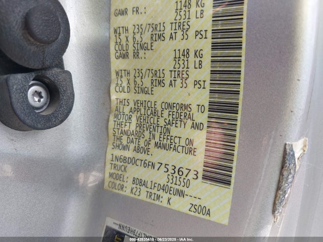 1N6BD0CT6FN753673 Nissan 2015