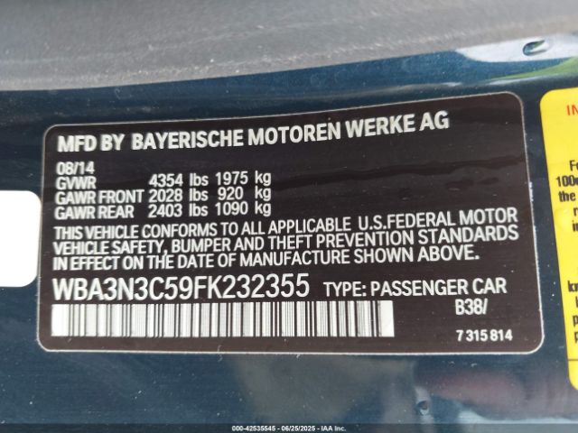 2015 BMW 428I WBA3N3C59FK232355 Photo 8