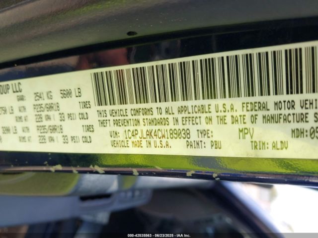 2012 JEEP LIBERTY 1C4PJLAK4CW189038 Photo 8