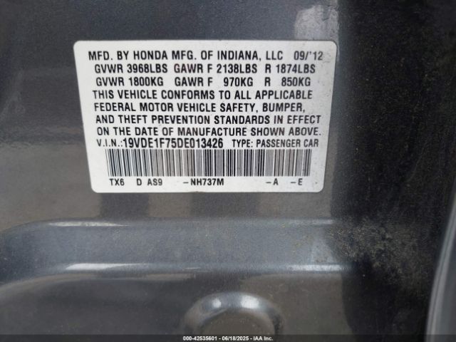 2013 ACURA ILX 19VDE1F75DE013426 Photo 8