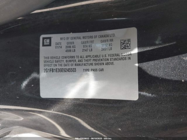 2G1FB1E36E9245503 Chevrolet lfx