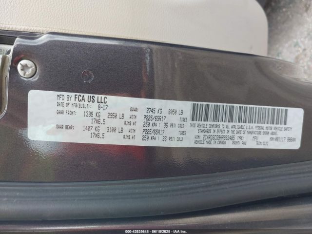 2017 DODGE GRAND CARAVAN 2C4RDGCG9HR862485 Photo 8