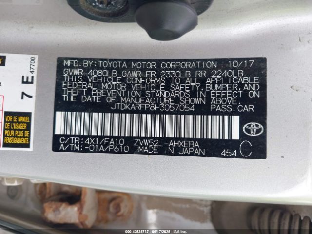 JTDKARFP8H3057054 Toyota Prius Prime Plus