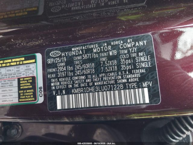 2020 HYUNDAI PALISADE KM8R1DHE3LU071228 Photo 8