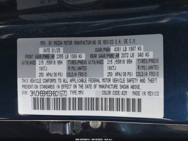 3MVDMBBM6SM801970 Mazda pyukd