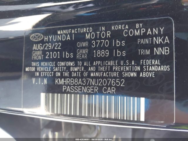 2022 HYUNDAI VENUE KMHRB8A37NU207652 Photo 8