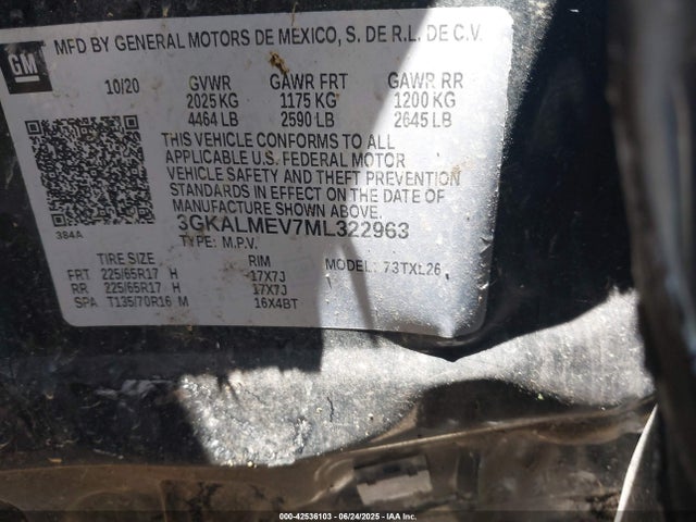 Продажа на аукционе авто 2021 Gmc Terrain Fwd Sle, vin: 3GKALMEV7ML322963, номер лота: 42536103
