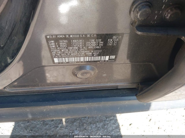 3CZRU5H34HG706901 Honda r18z9